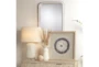 26X38" White Wash Bead Style Rounded Rectangle Wood Wall Mirror - Room