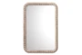 26X38" White Wash Bead Style Rounded Rectangle Wood Wall Mirror - Signature
