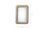 35X51 Off White Straw Rope Rounded Rectangle Wall Mirror - Detail