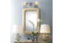 35X51 Off White Straw Rope Rounded Rectangle Wall Mirror - Room