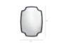 42X54 Charcoal Black Textured Resin Key Corner Rectangle Wall Mirror - Detail