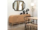 42X54 Charcoal Black Textured Resin Key Corner Rectangle Wall Mirror - Room