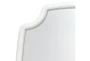 42X54 White Textured Resin Key Corner Rectangle Wall Mirror - Detail