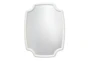 42X54 White Textured Resin Key Corner Rectangle Wall Mirror - Signature