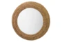 29X29" Brown Natural Round Seagrass Wall Mirror - Signature