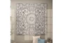 65X65 White Wash Wood Intricate Carved Floral Mandala Wall Décor - Room