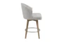 Octavia Grey Curved Back Upholstered Swivel Counter Stool - Detail