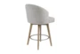 Octavia Grey Curved Back Upholstered Swivel Counter Stool - Detail