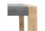 79" Modern Dark Gray Wood Outdoor Dining Table - Detail