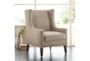 Barton Linen Wingback Arm Chair - Room
