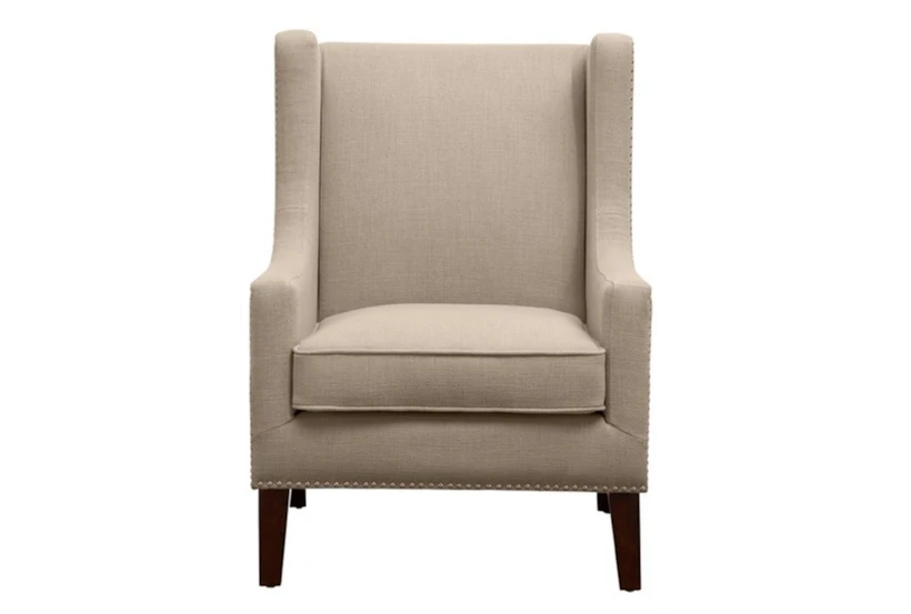 Barton Linen Wingback Arm Chair - 360