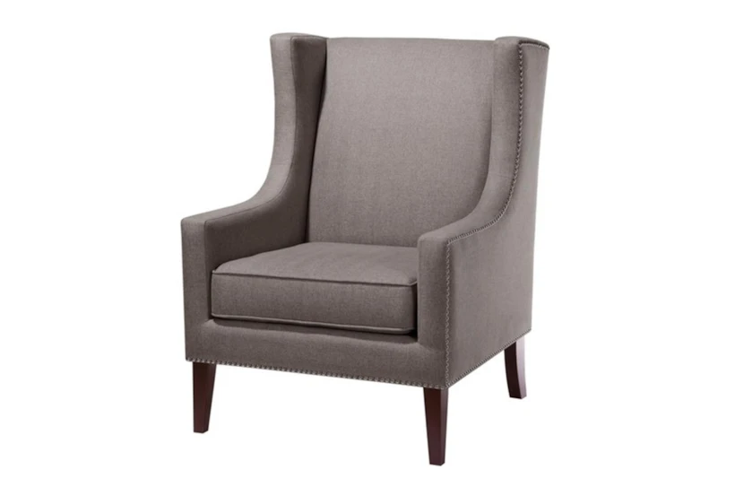 Barton Dark Grey Wingback Arm Chair - 360