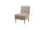 Lola Beige Tufted Armless Chair - Detail