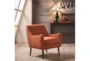 Oxford Burnt Orange Mid Century Accent Arm Chair - Room