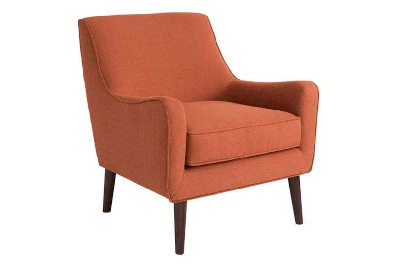 Oxford Burnt Orange Mid Century Accent Arm Chair - 360