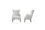 Hannah Ivory Button Tufted Wingback Arm Chair - Detail
