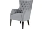 Hannah Ivory Button Tufted Wingback Arm Chair - Signature