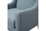 Barton Slate Blue Wingback Arm Chair - Detail