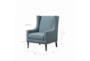 Barton Slate Blue Wingback Arm Chair - Detail