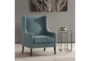 Barton Slate Blue Wingback Arm Chair - Room