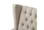 Maxwel Linen Tufted Wingback Arm Chair - Detail