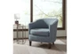 Fremont Slate Blue Barrel Arm Chair - Room