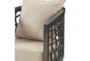 Crackle Tan Accent Arm Chair - Detail