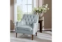 Qwen Dusty Blue Tufted Accent Arm Chair - Room