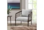 Josefine Light Grey Spindle Accent Arm Chair - Room