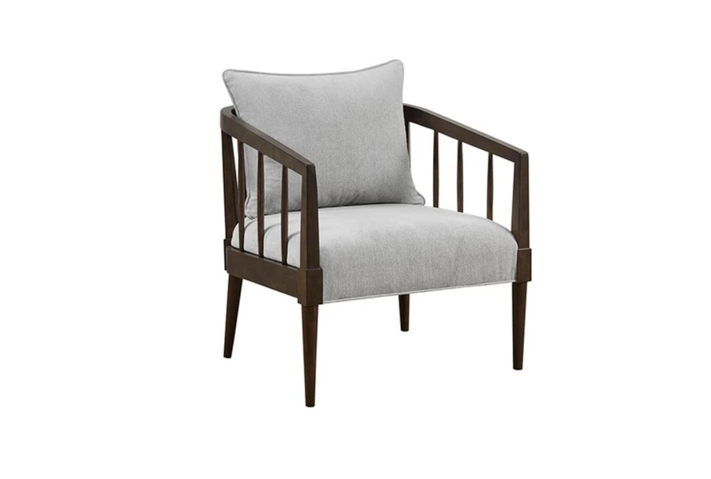 Josefine Light Grey Spindle Accent Arm Chair