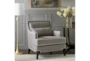 Colette Grey Accent Wingback Arm Chair - Room