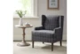 Decker Charcoal Wingback Arm Chair - Room