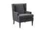 Decker Charcoal Wingback Arm Chair - Signature