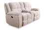 Buster Opal Taupe 86" Manual Reclining Console Loveseat - Detail