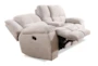 Buster Opal Taupe 86" Manual Reclining Console Loveseat - Detail