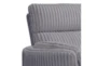 Rayna Grey Plush Channelled Power Swivel Glider Recliner - Detail
