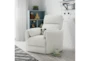 Rayna Ivory Plush Channelled Power Swivel Glider Recliner - Room