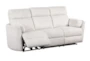Rayna Ivory Plush Channelled 88" Power Reclining Sofa - Detail