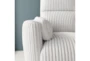 Rayna Ivory Plush Channelled 88" Power Reclining Sofa - Detail
