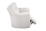 Rayna Ivory Plush Channelled 88" Power Reclining Sofa - Side