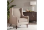 Barton Taupe Wingback Arm Chair - Room