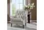 Qwen Grey Tufted Accent Arm Chair - Room