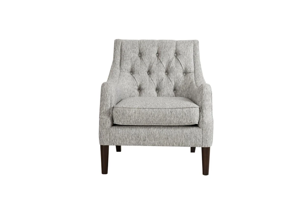 Qwen Grey Tufted Accent Arm Chair