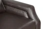 Slater Dark Brown Faux Leather Push Back Recliner - Detail