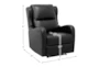 Brentwood Black Faux Leather Manual Recliner - Detail