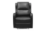 Brentwood Black Faux Leather Manual Recliner - Front