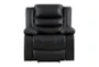 Foster Black Faux Leather Power Lift Recliner - Front