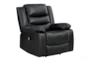 Foster Black Faux Leather Power Lift Recliner - Signature