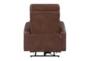 Driggs Brown Faux Leather Power Lift Recliner W/USB - Back