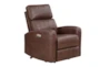 Driggs Brown Faux Leather Power Lift Recliner W/USB - Signature
